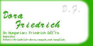 dora friedrich business card